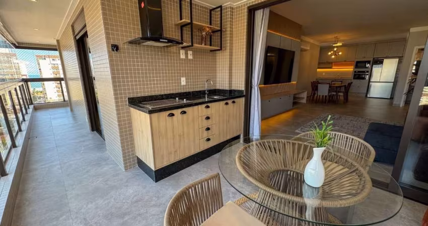 Apartamento com 3 suítes, linda vista livre no bairro Canto do Forte em Praia Grande