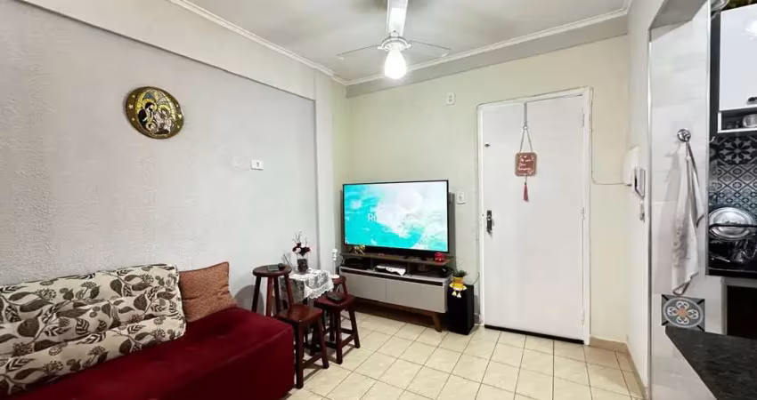 Kitnet com 1 dormitório à venda, 34 m² por r$ 244.000,00 - vila guilhermina - praia grande/sp