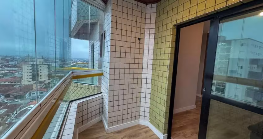 Apartamento com sacada, vista mar e 1 dormitório à venda em vila assunção - praia grande