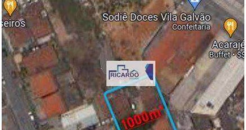 Terreno à venda, 1000 m² por R$ 3.000.000,00 - Vila Galvão - Guarulhos/SP