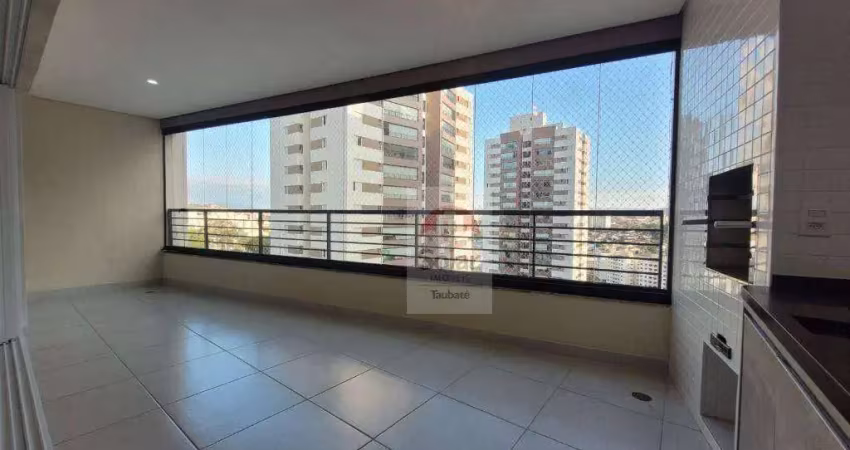 Apartamento com 3 dormitórios para alugar, 155 m² por r$ 5.810,00/mês - barranco - taubaté/sp