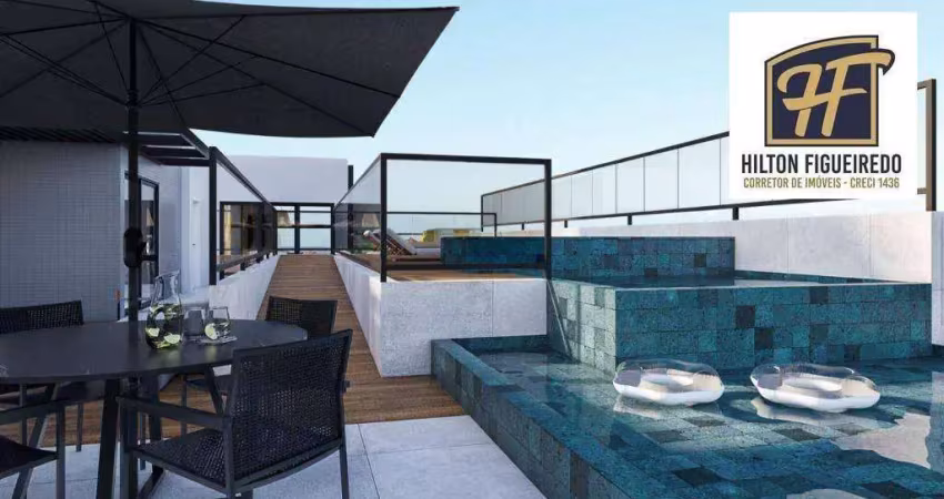 Apartamento com 3 dormitórios à venda. lazer completo na cobertura. 68 m² por r$ 567.412 - intermares - cabedelo/pb