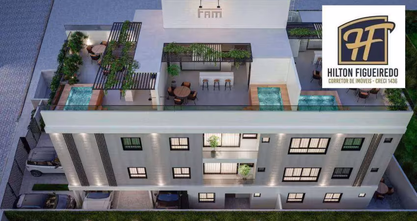 Cobertura com 2 dormitórios com pircina privativa à venda, 103 m² por r$ 480.000 - bessa - joão pessoa/pb