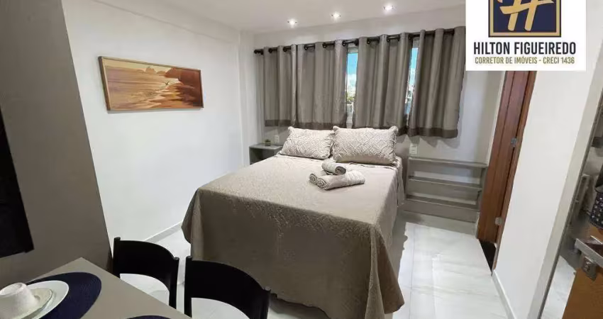 Flat com 1 dormitório para alugar beira mar, 17 m² por r$ 160/dia - bessa - joão pessoa/pb
