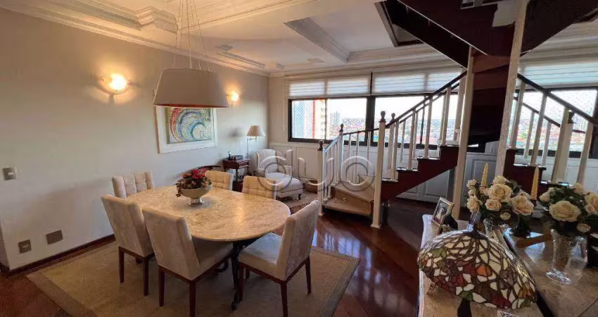 Apartamento cobertura à venda em piracicaba, centro com 4 quartos, 289 m² por r$ 1.200.000,00
