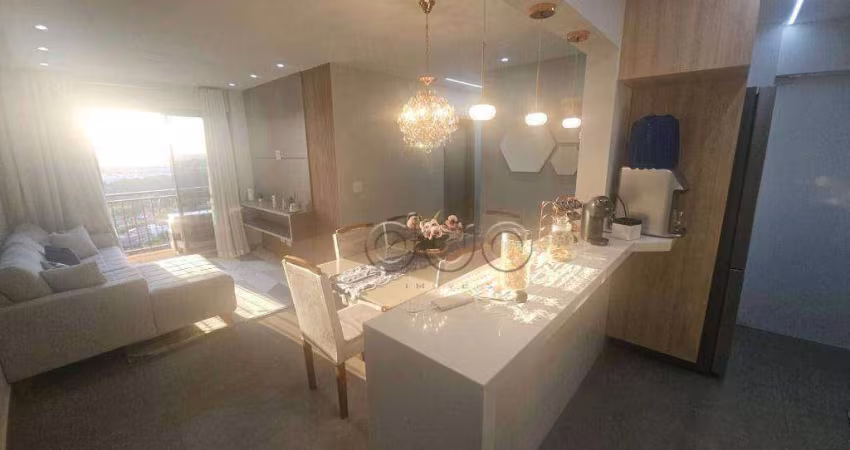 Apartamento com 2 dormitórios para alugar, 82 m² por R$ 3.827,71/mês - São Dimas - Piracicaba/SP