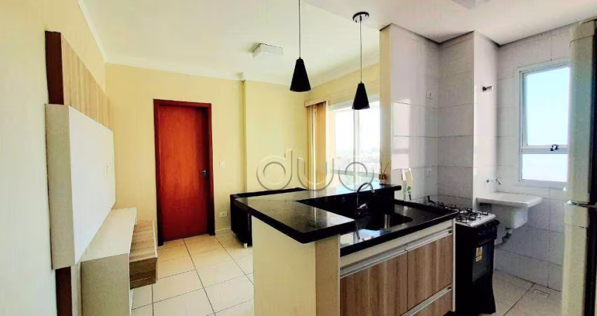 Apartamento com 1 dormitório para alugar, 37 m² por R$ 2.437,31/mês - Vila Independência - Piracicaba/SP