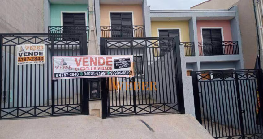 Sobrados novos com 2 dormitórios à venda, 60 m² por R$ 270.000 - Portal Das Alamedas - Franco da Rocha/SP
