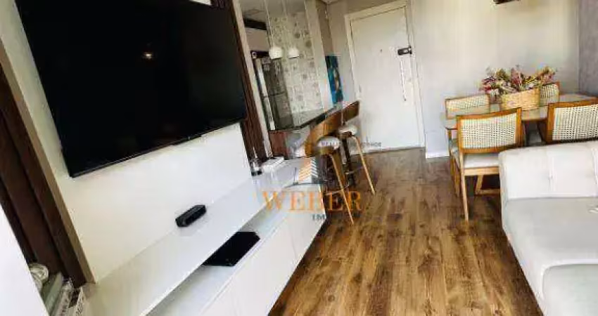 Apartamento com 2 dormitórios à venda, 64 m² por R$ 530.000,00 - Chácara Agrindus - Taboão da Serra/SP