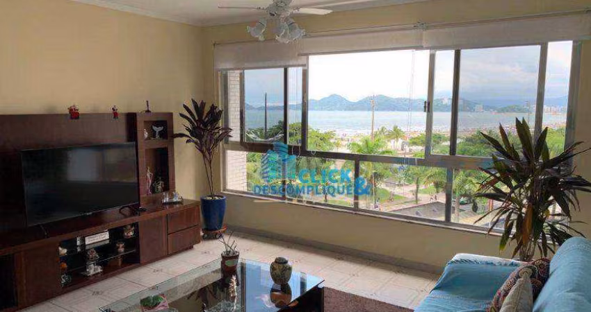 APARTAMENTO FRENTE MAR - 180 m² AREA ÚTIL - VENDA - MOBILIADO - BOQUEIRÃO - SANTOS/SP(AP6335)