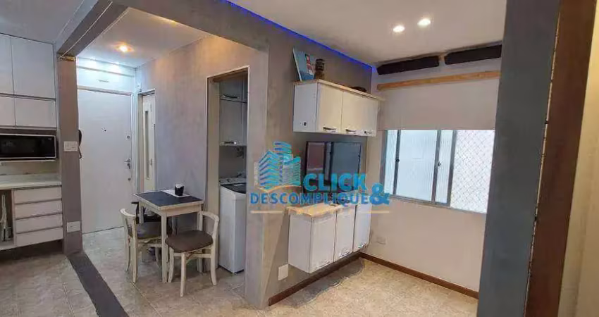 APARTAMENTO - VENDA - 1 QUARTO - PORTEIRA FECHADA - GONZAGA - SANTOS/SP (AP8333)