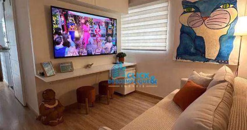 Apartamento Reformado com 1 dormitório à venda, 47 m² por R$ 405.000 - Ponta da Praia - Santos/SP