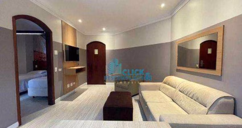 Flat com 1 dormitório à venda, 48 m² por R$ 469.000,00 - Gonzaga - Santos/SP