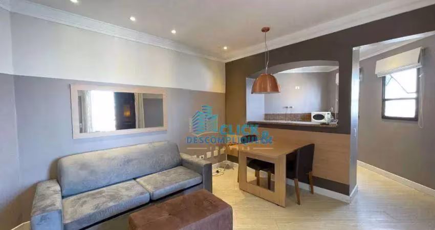 Flat com 1 dormitório à venda, 48 m² por R$ 469.000,00 - Gonzaga - Santos/SP