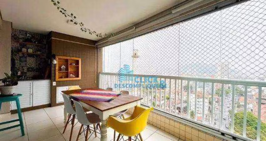 Apartamento com 3 dormitórios à venda, 90 m² por R$ 950.000,00 - Encruzilhada - Santos/SP