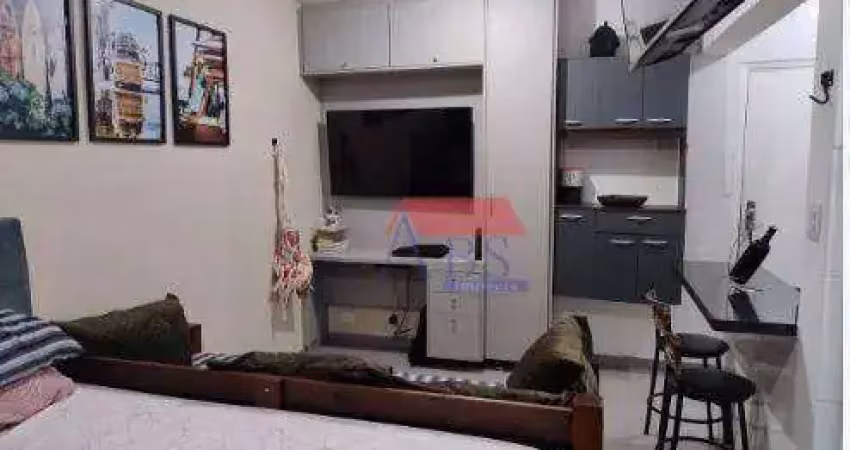 Kitnet com 1 dormitório à venda, 34 m² por r$ 310.000 - ponta da praia - santos/sp
