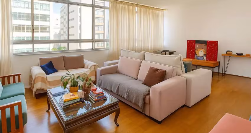 Agradável apartamento tipo para venda em higienópolis com 4 quartos, sendo 1 suíte, 254m²