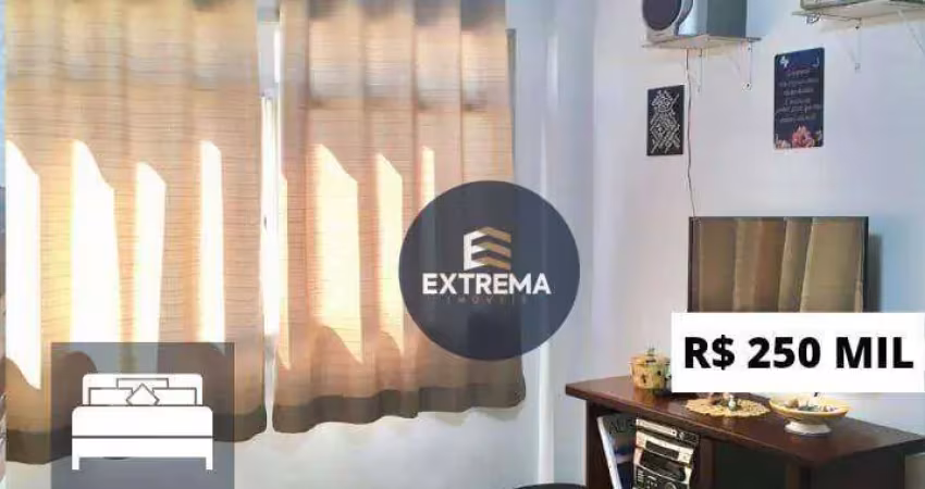 Apartamento mobiliado com 1 dormitório à venda, 60 m² por r$ 250.000 - canto do forte - praia grande/sp