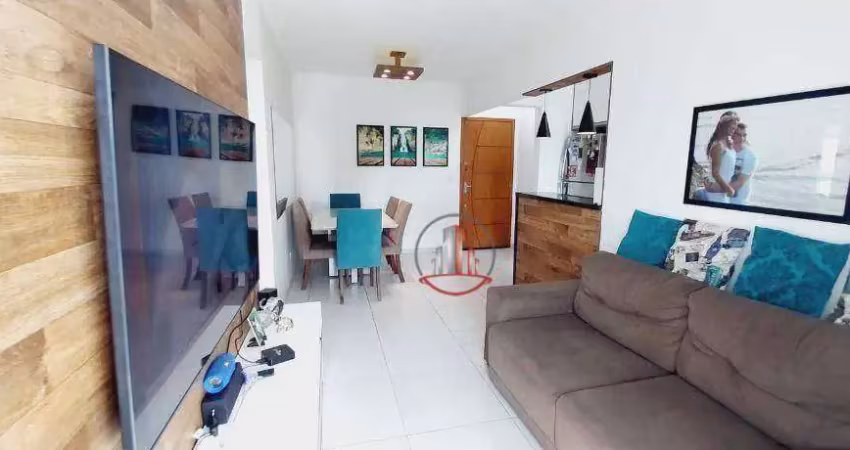Apartamento com 2 dormitórios à venda, 65 m² por r$ 415.000,00 - vila guilhermina - praia grande/sp