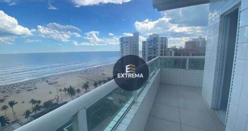 Apartamento ,com Vista Total para o Mar com 3 dormitórios à venda, 94 m² por R$ 650.000 - Aviação - Praia Grande/SP