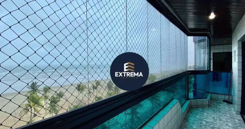 Frente ao mar no canto do forte – amplo, sofisticado e com vista incrível!