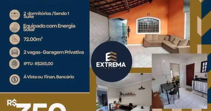 Casa com 2 dormitórios à venda, 72 m² por r$ 350.000,00 - maracana - praia grande/sp