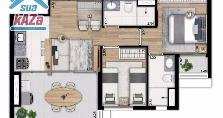 Apartamento à venda, 56 m² por r$ 688.563,00 - ipiranga - são paulo/sp