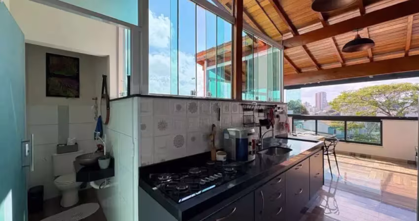 Cobertura com 2 dormitórios à venda, 66m² por r$ 527.000,00 - vila scarpelli, santo andré/sp