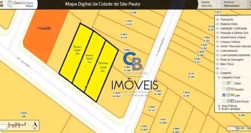 Terreno à venda, 1200 m² por r$ 8.100.000 - vila ema - são paulo/sp