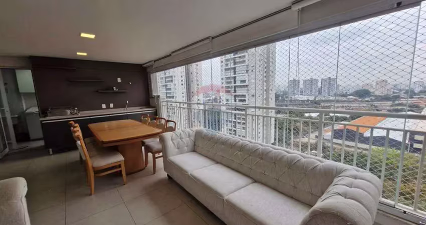 Apartamento para locação mobiliado com 3 dormitórios, varanda gourmet, 2 vagas , lazer completo no condominio caminhos da lapa