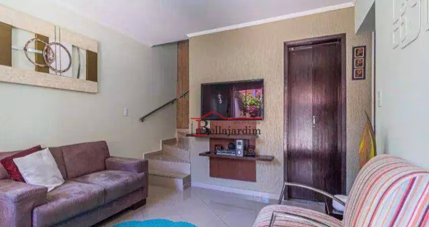 Sobrado com 3 dormitórios à venda, 74 m² - bairro santa maria - santo andré/sp