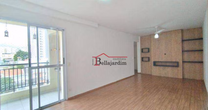 Apartamento com 3 dormitórios para alugar, 90 m² - Bairro Campestre - Santo André/SP