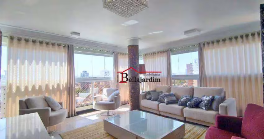 Apartamento com 3 dormitórios para alugar, 169 m²  -bairro jardim - santo andré/sp