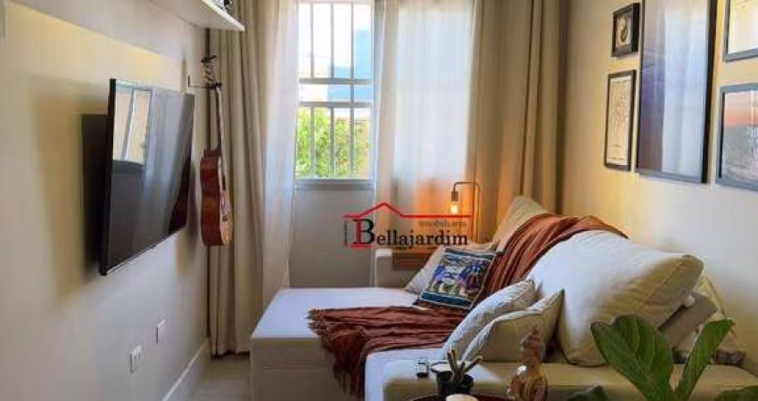 Apartamento com 2 dormitórios para alugar, 60 m² - Vila Valparaíso - Santo André/SP