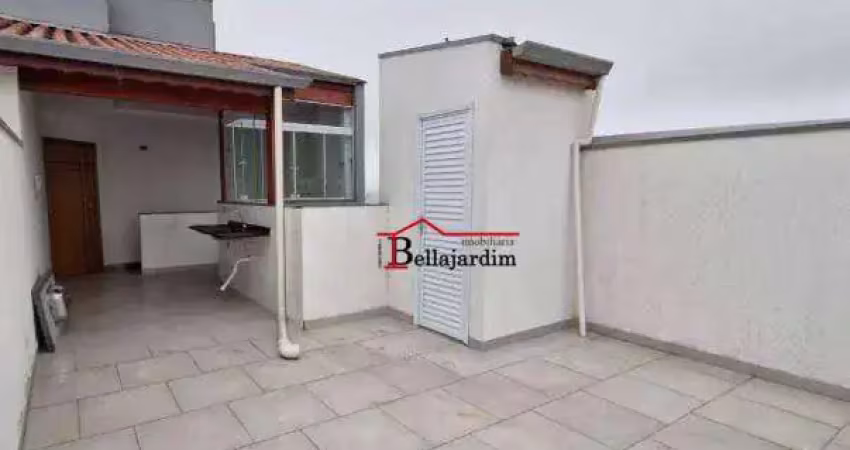 Cobertura com 2 dormitórios, 90 m² - venda ou aluguel - vila humaitá - santo andré/sp