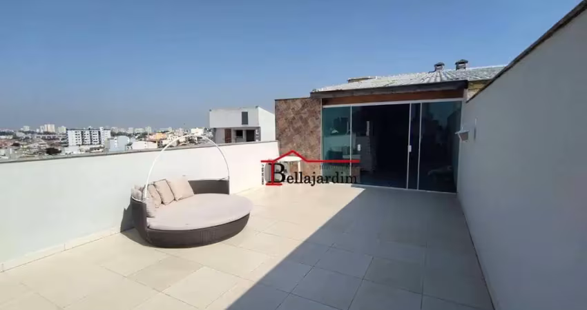 Cobertura com 3 dormitórios à venda, 220 m² - bairro campestre - santo andré/sp