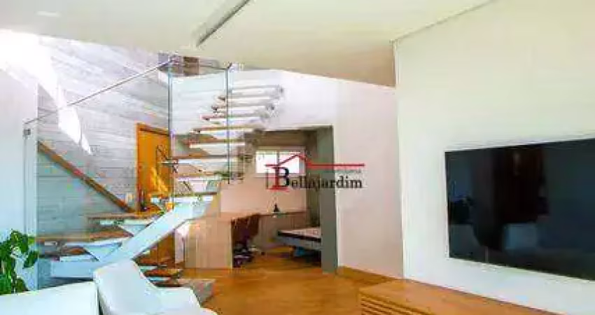 Apartamento duplex com 3 dormitórios para alugar, 183 m² - bairro jardim - santo andré/sp