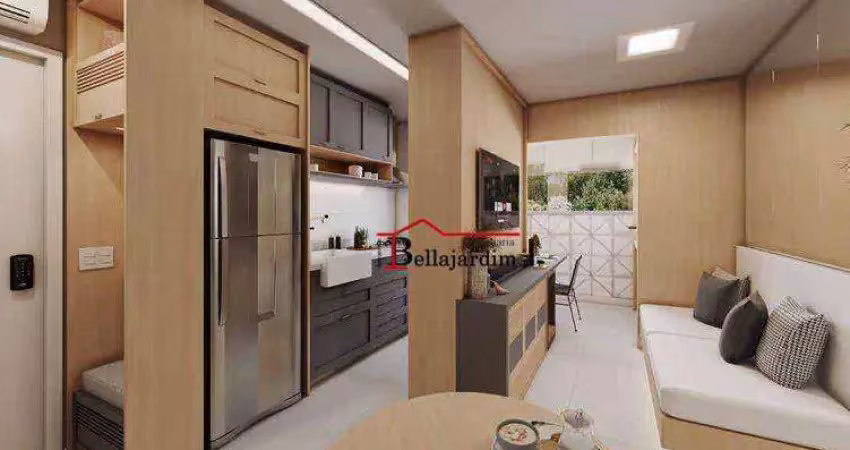 Apartamento com 2 dormitórios à venda, 43 m²  - campestre - santo andré/sp