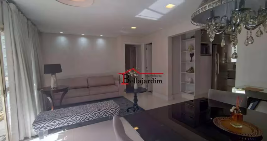 Apartamento com 3 dormitórios para alugar, 122m²  - bairro  jardim - santo andré/sp