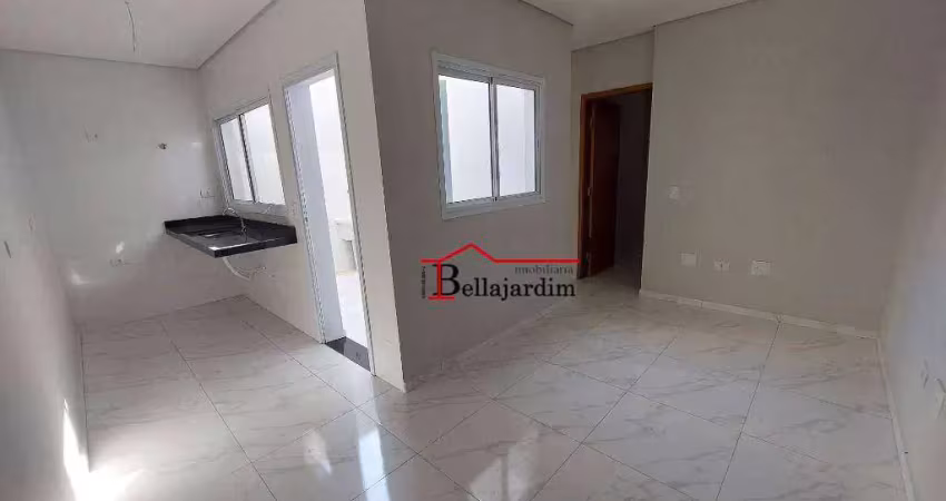 Apartamento com 2 dormitórios à venda, 50m² - bairro vila scarpelli - santo andré/sp