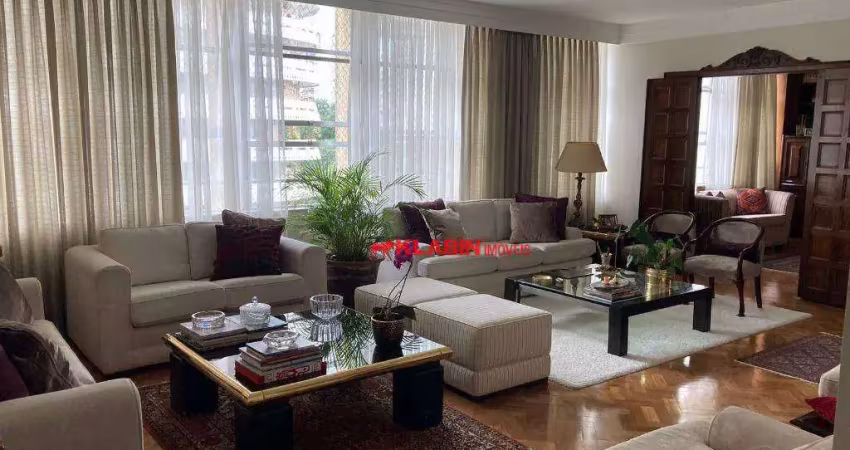 Apartamento no higienópolis com 4 dormitórios sendo 2 suítes - 275m2 - 700 metros da estação mackenzie - 4 vagas de garagem
