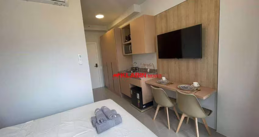 Studio mobiliado com 21m² de área útil (nunca habitado) - ideal para investimento ou moradia -  200m do metrô santa cruz - excelente localização