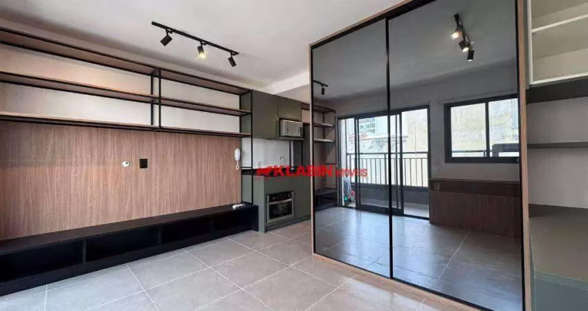 Studio semi mobiliado com 27m² de área útil em prédio recém entregue com lazer completo - boa localização próximo aos metrôs república e santa cecília
