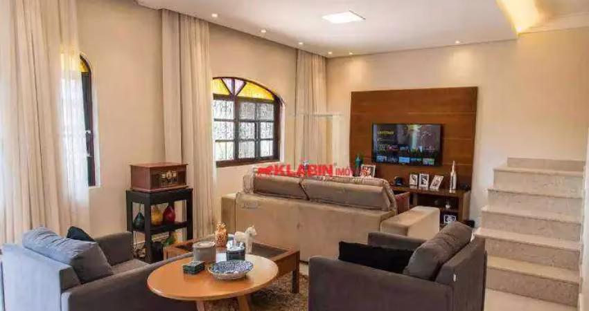 Lindo sobrado de esquina com 217m² de área construída - 4 dormitórios sendo 1 suíte com 6 vagas - quintal e edícula - ótimo local no jardim da glória