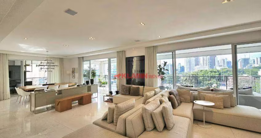 Belíssimo apartamento de 4 suítes com 5 vagas + depósito privativo - 400m² de área útil com varanda gourmet - edifício com lazer - fora de rota