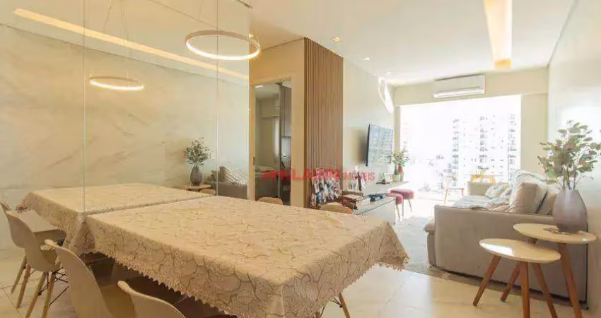 Lindo apartamento mobiliado em andar alto de 2 quartos sendo 1 suíte com 1 vaga de garagem - 64m² de área útil -  lazer completo na vila mariana