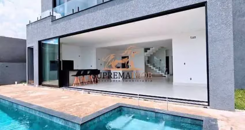 Casa sobrado com 4 suítes á venda, condomínio alphaville nova esplanada 4