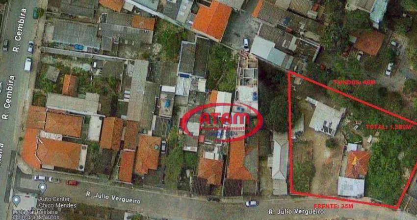 Terreno à venda na Rua Júlio Vergueiro, Vila Curuçá, São Paulo