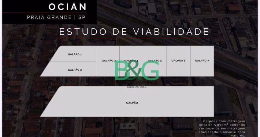 Galpões logístico de 700 m2 cada - 5 unidades - Ocian