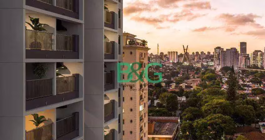 Studio com 1 dormitório à venda, 35 m² por r$ 590.289,41 - vila cordeiro - são paulo/sp